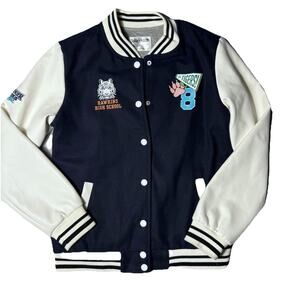 JUSTICE x STRANGER THINGS BASEBALL JACKET HAWKINS HIGH SCHOOL GIRLS 12/14